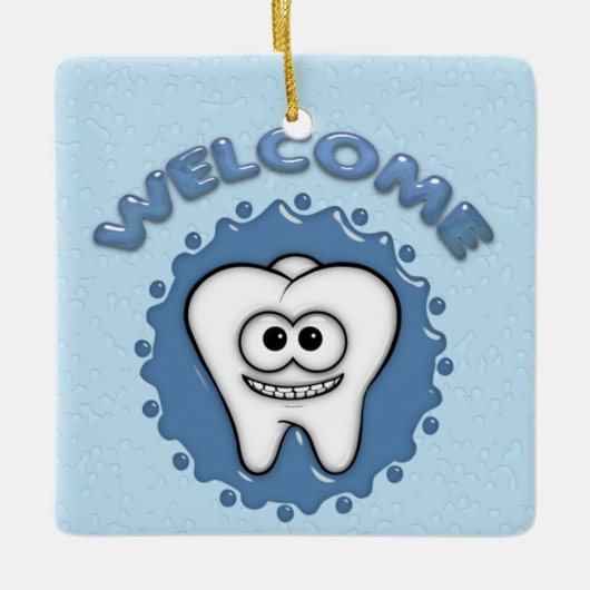 歯科医用オフィスドアハンガー セラミックオーナメント (正面)