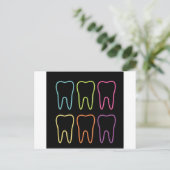 歯科医用ネオン歯グラフィック ポストカード (スタンド正面)