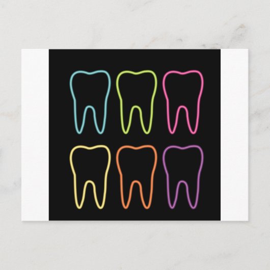 歯科医用ネオン歯グラフィック ポストカード (正面)