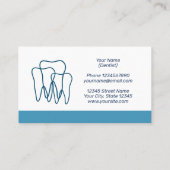 歯科医用歯科医院名刺テンプレート 名刺 (裏面)