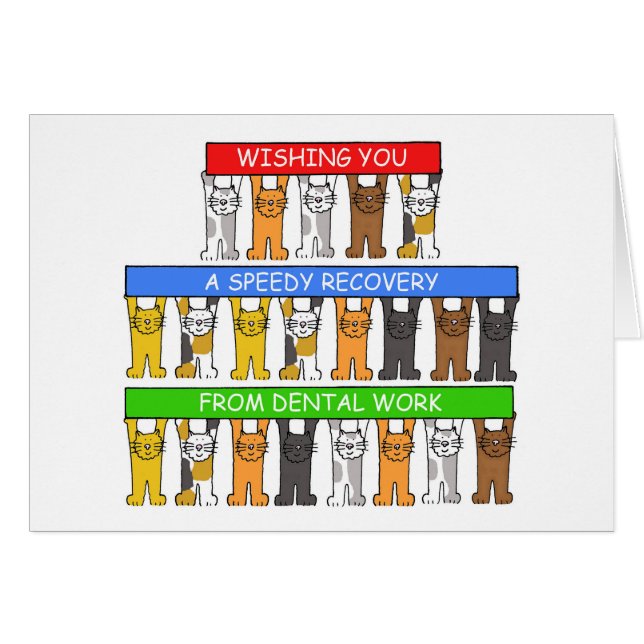 歯科医療のスピーディ回復漫画の猫たち (正面横)