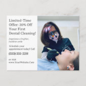 歯科医療クリニックのプロモーション ポストカード (正面)