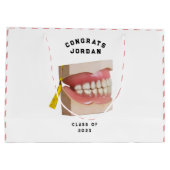 歯科医科卒業式 ラージペーパーバッグ (裏面)