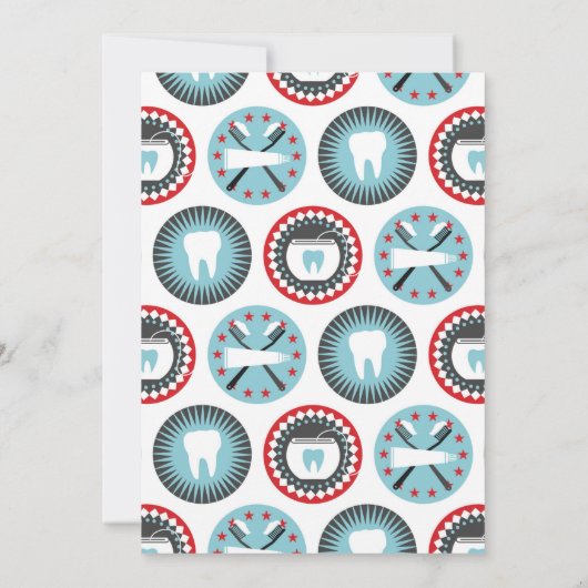 歯科医誕生日招待状歯科衛生士パーティー 招待状 (裏面)