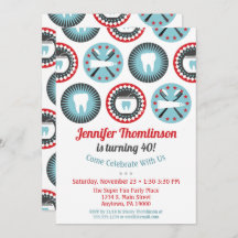 歯科医誕生日招待状歯科衛生士パーティー