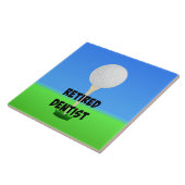 歯科医退職した者、ティー上のゴルフボール、 タイル (側面)