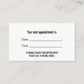 歯科医金ゴールドグリッタースマイル歯科アポイントメント 予約カード (裏面)