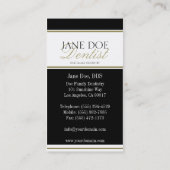 歯科医金ゴールドスクリプト – 利用可能なレターヘッド –  名刺 (裏面)