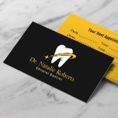 歯科医金ゴールド星歯ロゴプロフェッショナル歯科 予約カード