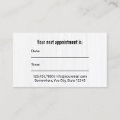 歯科医金ゴールド歯エレガント歯科アポイントメント 予約カード (裏面)