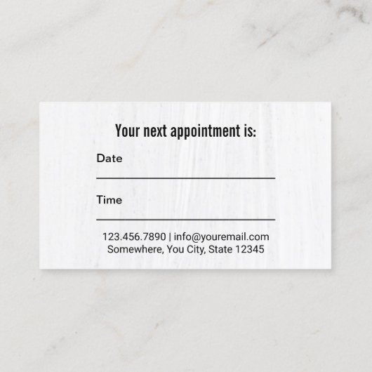 歯科医金ゴールド歯エレガント歯科アポイントメント 予約カード (裏面)