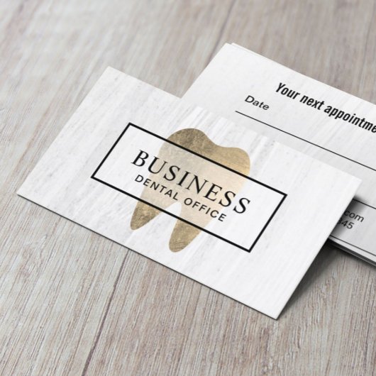 歯科医金ゴールド歯エレガント歯科アポイントメント 予約カード