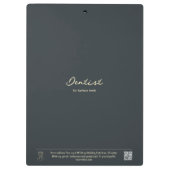 歯科医金ゴールド歯ダークブルーグレイモダン クリップボード (裏面)