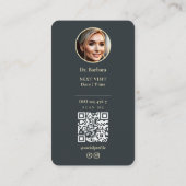 歯科医金ゴールド歯ダークブルーグレイモダン 名刺 (裏面)