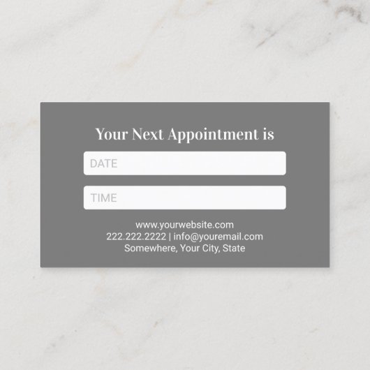 歯科医銀歯エレガントデンタルケア診療所 予約カード (裏面)