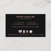 歯科医院のアイコンピンク 名刺 (裏面)