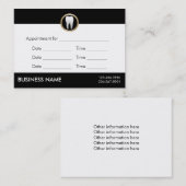 歯科医院のアポイントメントのプロフェッショナルの歯科医 予約カード (正面/裏面)