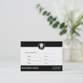 歯科医院のアポイントメントのプロフェッショナルの歯科医 予約カード (スタンド正面)