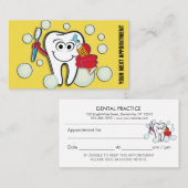 歯科医院のアポイントメントのメモ 予約カード (正面/裏面)