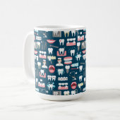 歯科医院のオフィスパターン コーヒーマグカップ (正面左)