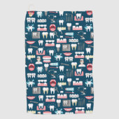 歯科医院のオフィスパターン ゴルフタオル (正面)