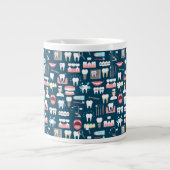 歯科医院のオフィスパターン ジャンボコーヒーマグカップ (正面)