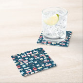 歯科医院のオフィスパターン スクエアペーパーコースター (インサイチュ)