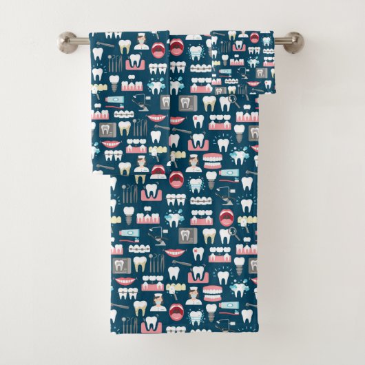歯科医院のオフィスパターン バスタオルセット (インサイチュ)