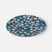 歯科医院のオフィスパターン ペーパープレート (アングル)