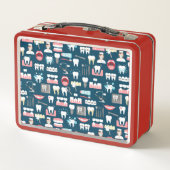 歯科医院のオフィスパターン メタルランチボックス (裏面)