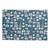 歯科医院のオフィスパターン 枕カバー (裏面-左)