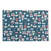 歯科医院のオフィスパターン 枕カバー (裏面-右)