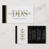 歯科医院のストライプなDDSの白 名刺 (正面/裏面)