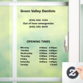 歯科医院の営業時間 ウィンドウサイン (ホーム)