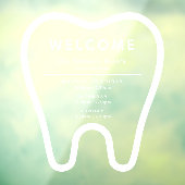 歯科医院の店舗外観営業時間歯のロゴ ウィンドウサイン (シート3)