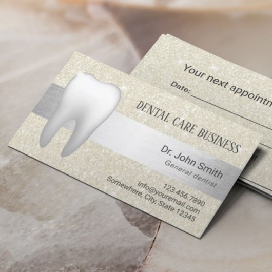 歯科医院アイボリーグリッター歯科アポイントメント 予約カード