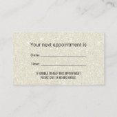 歯科医院アイボリーグリッター歯科アポイントメント 予約カード (裏面)