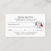 歯科医院アポイントメントアラーム 予約カード (裏面)
