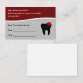 歯科医院アポイントメントリマインダ名刺 予約カード (正面/裏面)