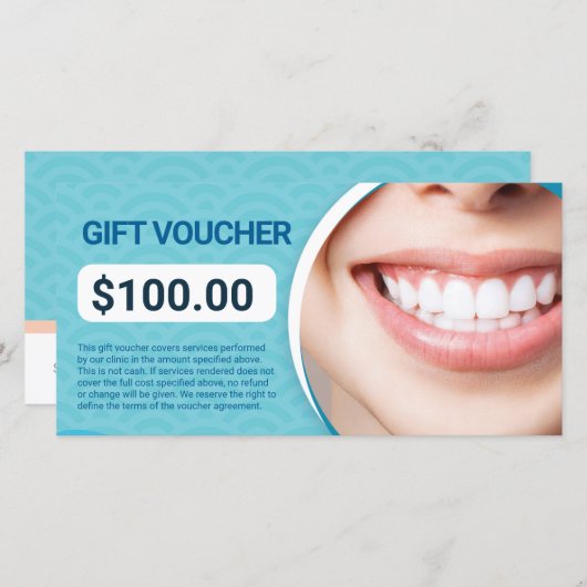 歯科医院ギフト券の証明書 (正面/裏面)