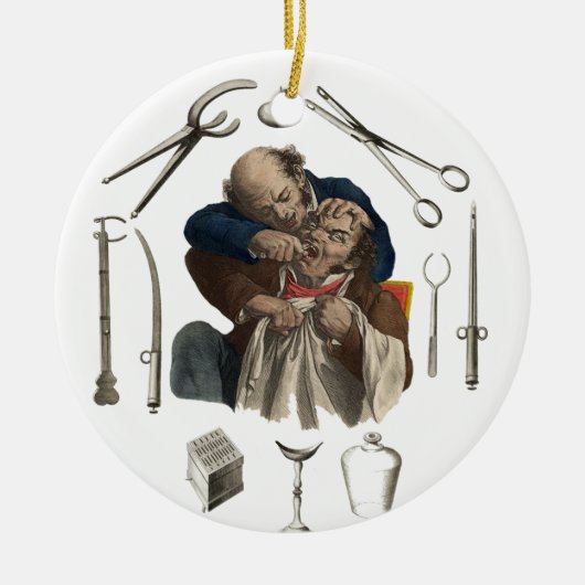 歯科医院クリスマスデコレーション セラミックオーナメント (正面)