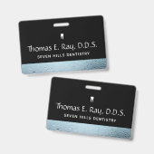 歯科医院スタッフの水滴 バッジ (表裏)