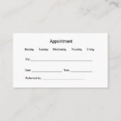 歯科医院デザイン 紹介カード (裏面)