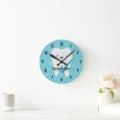 歯科医院デンタルケア微笑み歯 ラウンド壁時計 (ホーム)