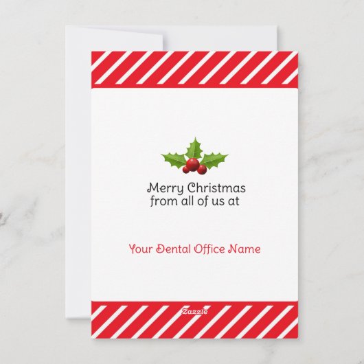 歯科医院フラットホリデーカード シーズンカード (裏面)