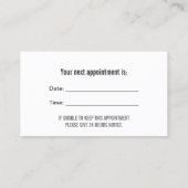 歯科医院プロフェッショナル歯科医ネイビーブルー 予約カード (裏面)