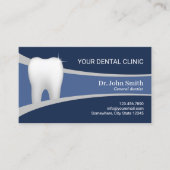 歯科医院プロフェッショナル歯科医ネイビーブルー 予約カード (正面)