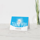 歯科医院モダンブルーフォーマルサンキュー サンキューカード (正面)