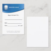 歯科医院モダンブルー歯科アポイントメント 予約カード (正面/裏面)