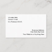 歯科医院モダンユニーク名刺 名刺 (裏面)